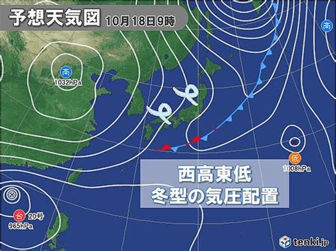 西低東高|気圧配置